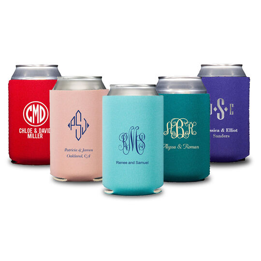 Pick Your Three Letter Monogram Style with Text Collapsible Huggers